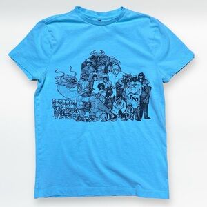 "The New Originals" Powder Blue Character Drawing T-Shirt (Women's XS) RARE